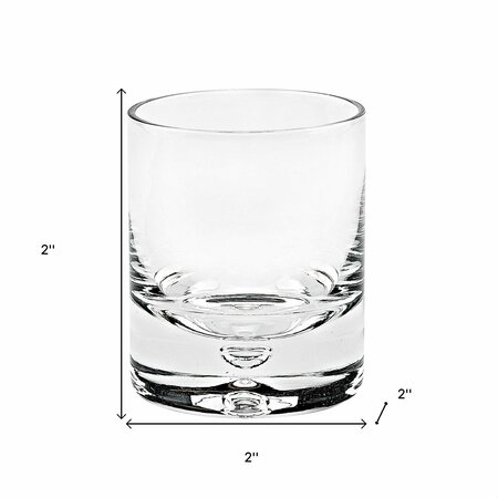 Homeroots 8 oz 8 oz Single Old Fashioned Crystal Scotch Glass - 4 Piece 375902